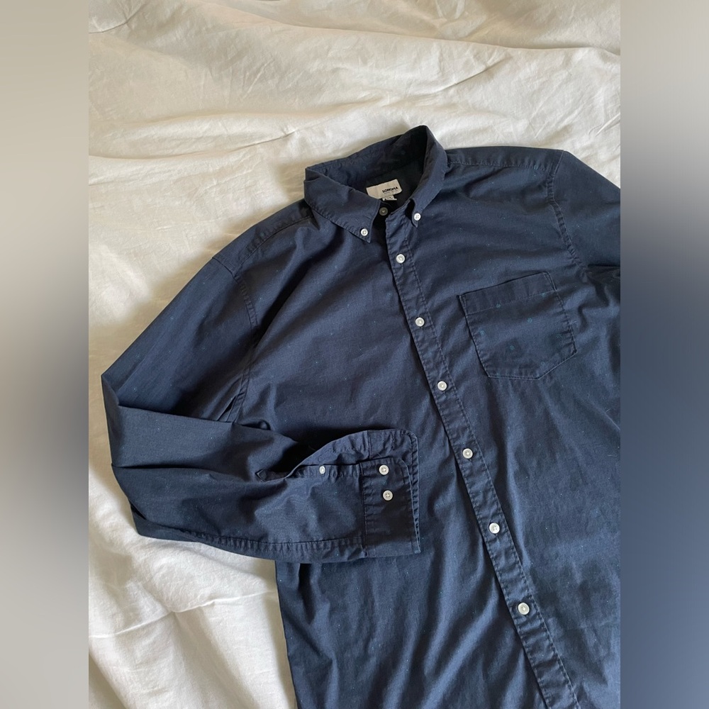 💚clearance 💚 Sonoma dark blue button down with flower print